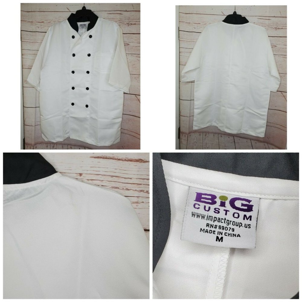 Big Costume Medium White With Black Buttons Coat